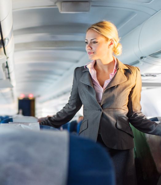 Ways To Comfort Someone Who Is Afraid Of Flying: talk to the cabin crew