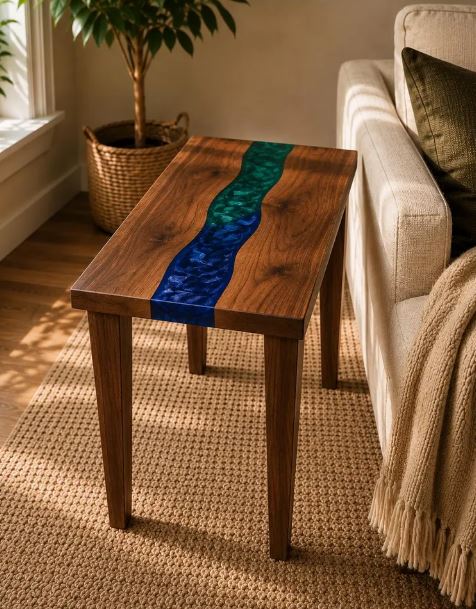 Epoxy End Table