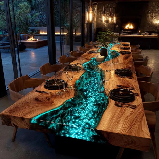 Glowing River Table
