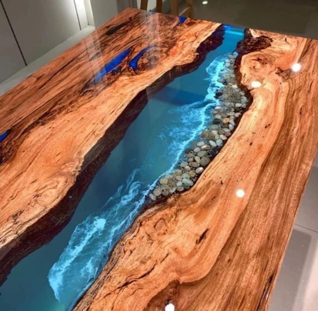 Large Epoxy River Table