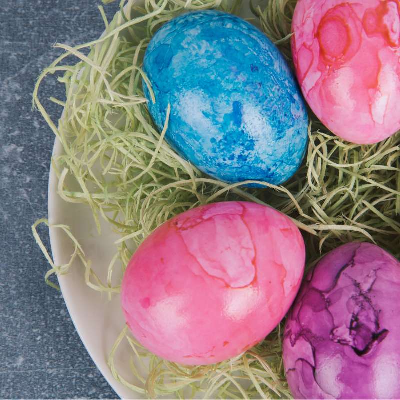 Alcohol ink Easter eggs