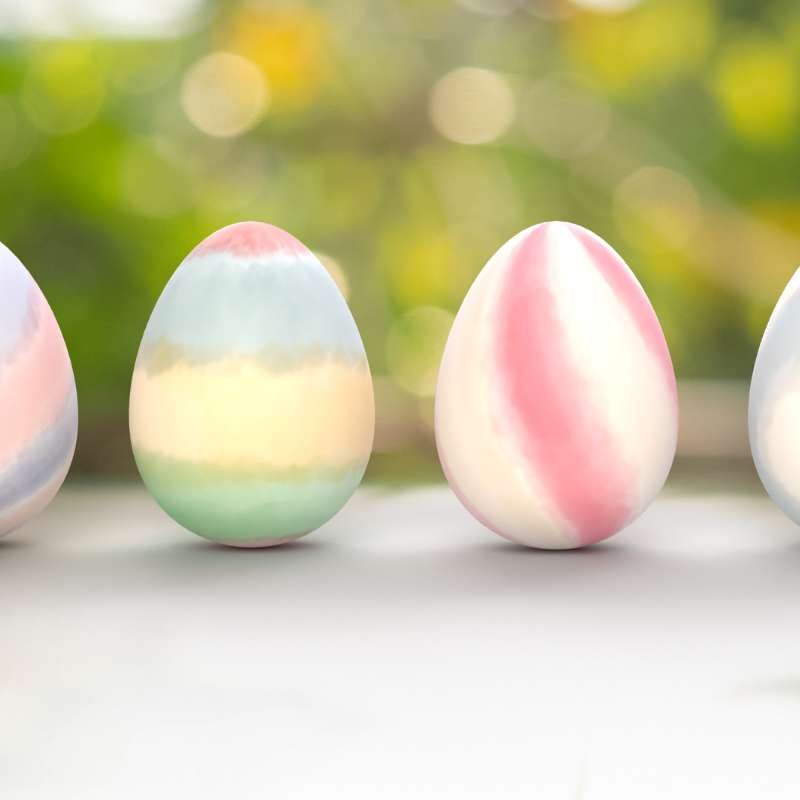 Chalk pastel Easter eggs