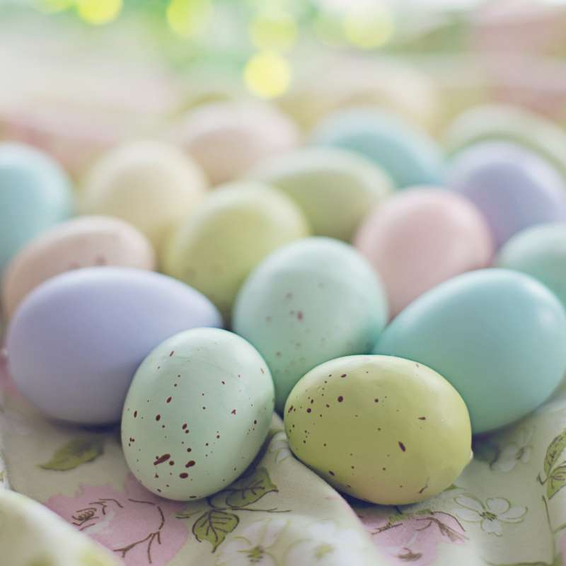 speckled pastel Easter eggs