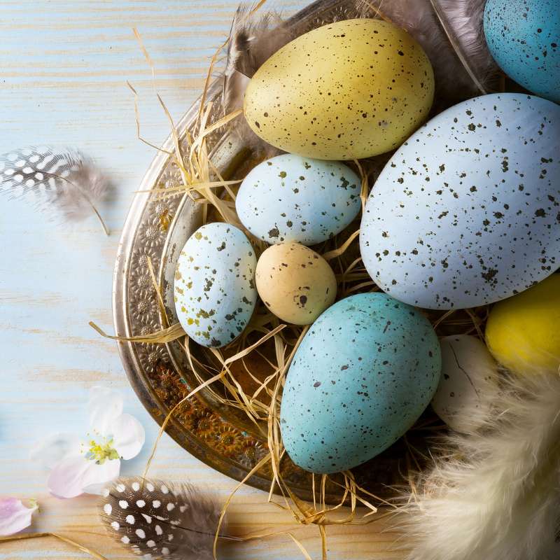 Gold speckled Easter eggs