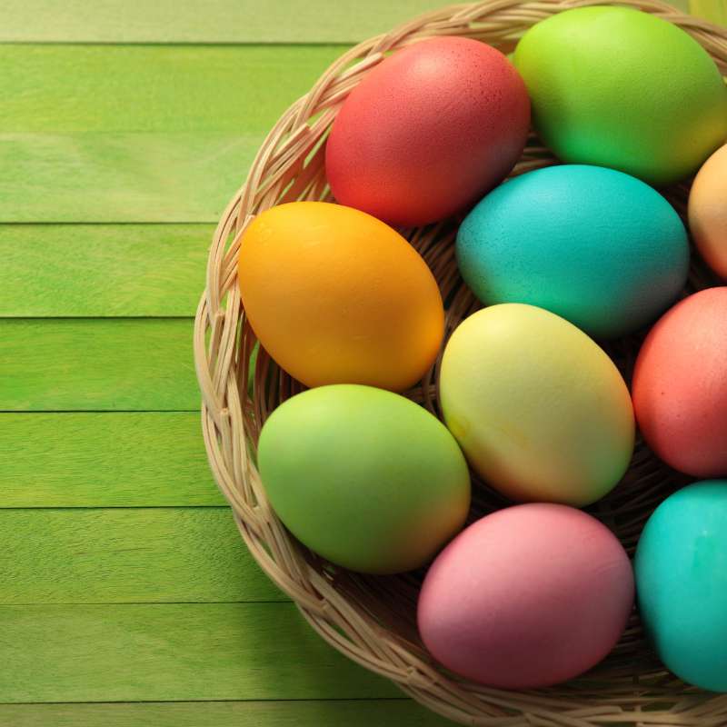 Rainbow Easter eggs