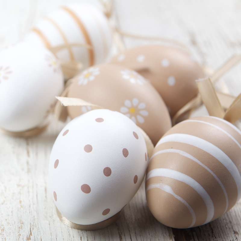 Brown & white Easter eggs