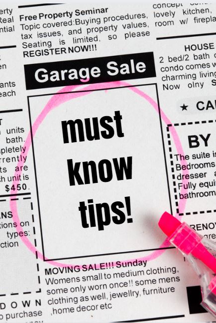 Garage Sale Tips For Sellers
