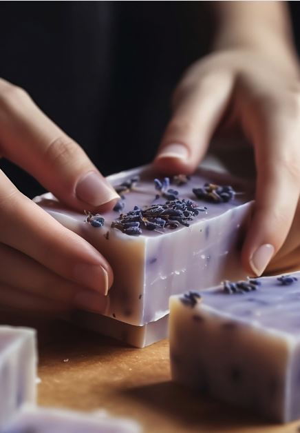 making lavender melt and pour soap