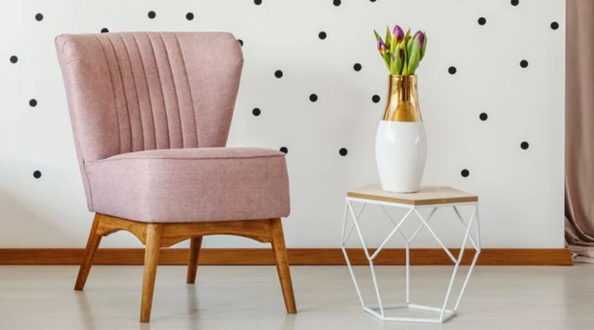 Pink bedroom chair