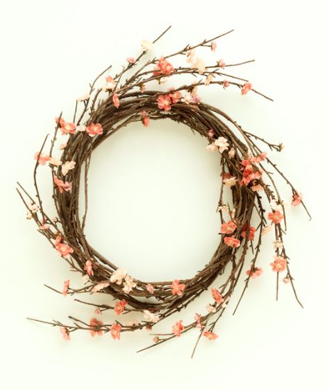 Twig & flower spring wreath