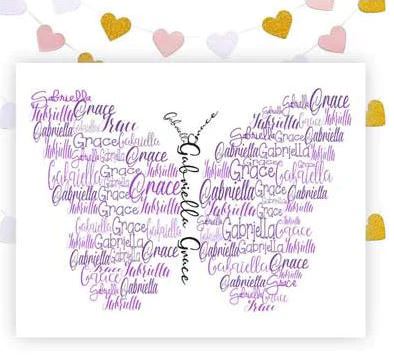Personalized Butterfly Artwork