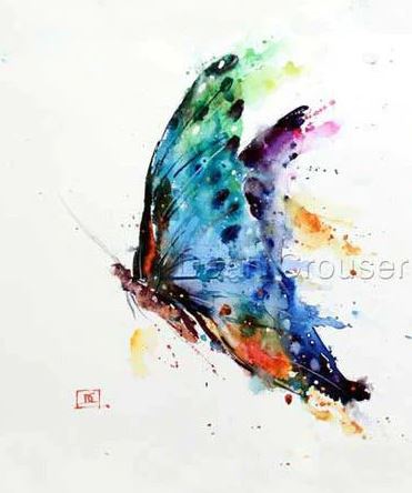 Watercolor Butterfly Art