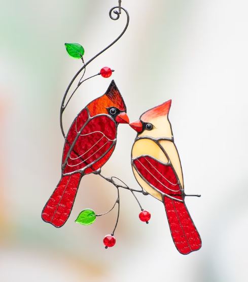 Cardinal Stained Glass Art