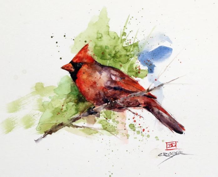 Red Cardinal Watercolor