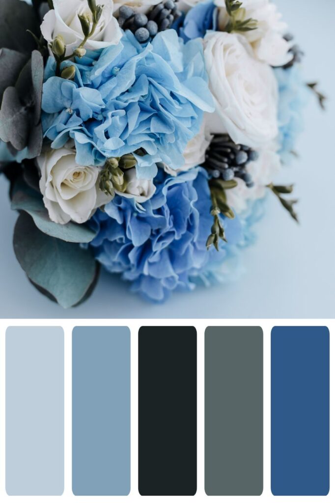 blue Floral Color Palette
