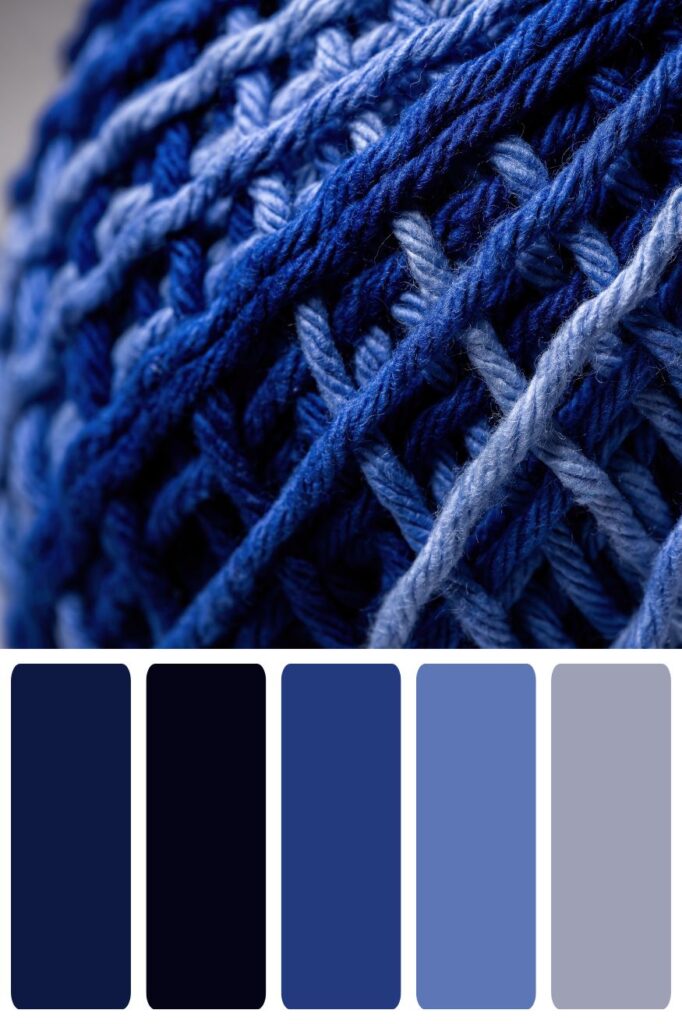 Blue Yarn Color Palette