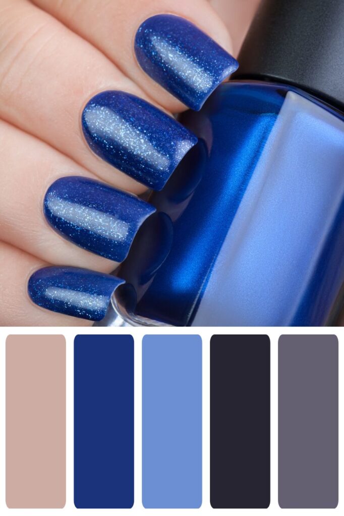 Blue Nails Color Palette
